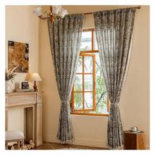 Floral Curtains 96 Inch Brown Boho Curtains 2 Panels Semi Sheer Botanical Window Drapes For Living Room Bedroom Tassel Rod Pocket - Multicolor 193 - View 3