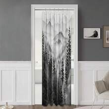 Black And White Forest Small Shower Curtain Stand Up Stall Shower Curtains Rv Narrow Nature Rustic Woodland Pine Tree Bathroom Decor, Waterproof Cloth Fabric With Hooks 36''W X 72''L{"Color_name":"BlackandWhite","Size_name":"36\"Wx72\"L(Packof1)"} - 多色9 - 查看 1