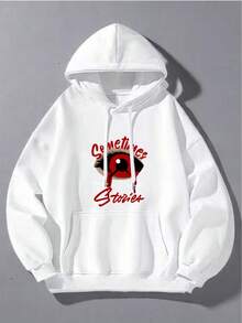Sudadera con capucha para hombres - Negra con gráfico rojo, sudadera pesada para uso diario y deportivo, sudadera con capucha de ajuste regular para hombres grandes y altos, TALLA, sudadera vintage de gran tamaño, sudadera con capucha para hombres, capucha para hombres, sudadera con capucha para hombres de talla, sudadera para hombres de talla, sudadera con capucha de gran tamaño para hombres, sudadera para hombres de talla, sudadera con capucha para hombres - Blanco - Ver 1