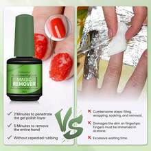 3PCS Gel Nail Polish Remover, 15ml Gel Remover For Nails Within 3-5 Minutes Quickly And Easily Soak *** Polish Remover