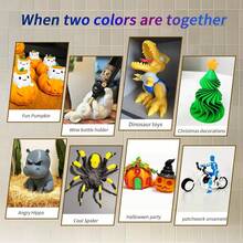 Filamento para impresora 3D PLA+ de alta velocidad, 2KG Azul & Verde, 1,75mm de diámetro +/- 0,02mm de tolerancia, compatible con AMS y la mayoría de impresoras FDM, 1kg/Spool - Mármol - Negro - Ver 11