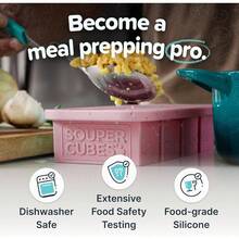 1 Cup Silicone Freezer Tray With Lids, Storing Broth, Leftovers, Rice, Sauce And More, Silicone Soup Freezer Molds Meal Prepping - Blueberry - 2 - Pack - Sprinkels 版 + 2 件裝 - 查看 7