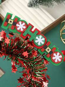 1pc Children's Letter Color Bar Christmas Headband Party Christmas Performance Headwear, Suitable For Daily Use By Children During Christmas