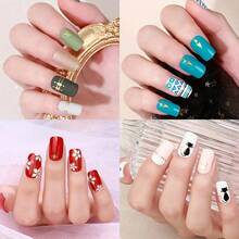 14 Classic Shiny Gradient Nail Stickers With 1 Nail File Women Girls Daily Party Art Decoration - ZA-0333 - View 11