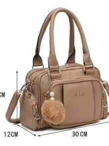 Women's Travel Bag Lightweight Small Multi-Pocket Portable Messenger Bag Large Capacity For Daily Commuting Bowling - Coffee - View 3
