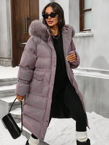 2025 Winter New Outdoor Fashion Warm Windproof Elegant Plus Size Women Jacket - Pink - View 1