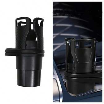1개 자동차 음료 홀더 접착 컵 보관 랙 자동차 컵 병 홀더 다기능 음료 랙 자동차 액세서리 블랙