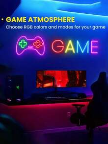 1pc RGB LED Neon Flexible Light Strip, Multi-Color Adjustable, With Remote Control, DIY Moldable Design, USB Powered, Suitable For Christmas, Movie Theme, Home Decor And Party Atmosphere, Home Decoration, Living Room Lighting, Holiday Party, Wedding And Christmas Celebration - 24-key Neon Lights - View 11