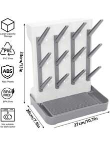 Milk Bottle Drying Rack, Nursery Bottle Dryer Stand, Baby Bottle Holder Storage Box