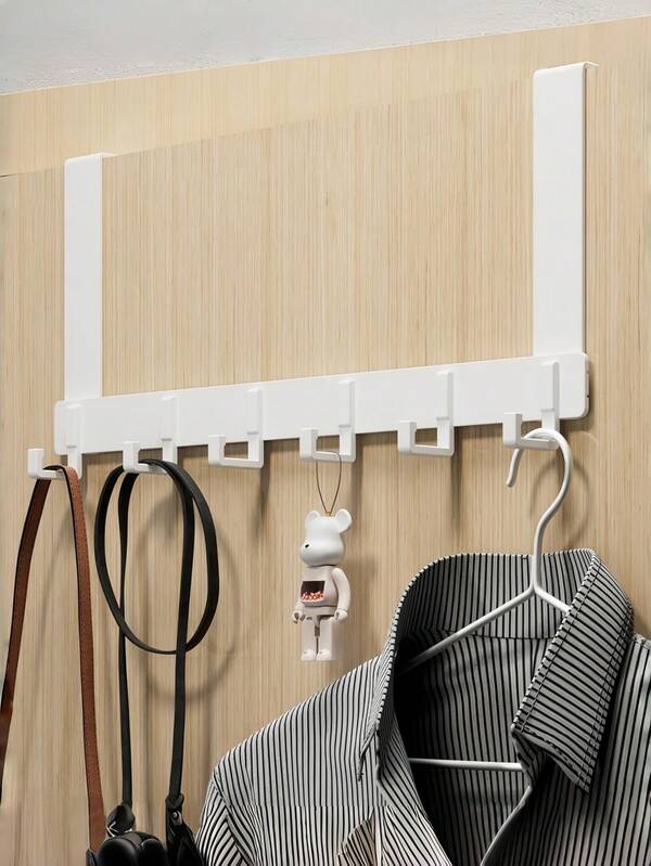 Over The Door Hooks, Sturdy Door Hanger, Large Over The Door Towel Rack With 6 /8Hooks, Heavy Duty Easy To Install, For Bathroom,...