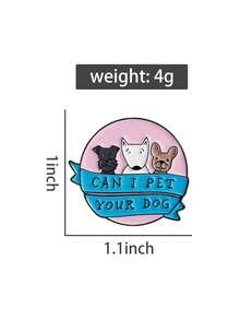 1PC Can I Pet Your Dog Enamel Pins Cartoon Cute Puppy Animal Metal Brooches Clothes Lapel Badge Funny Jewelry Gift For Friends
