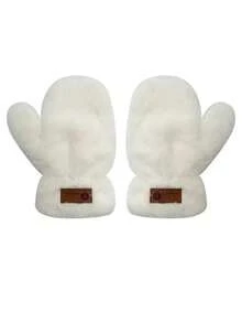 New Winter Warm Gloves For Men And Women Thickened Velvet Imitation Rabbit Fur Windproof Warm Gloves - Multicolor - View 8