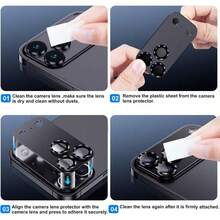 1 pezzo Protezione per obiettivo fotocamera in vetro temperato ultra-trasparente, copertura completa anti-graffio, adatta per serie 17/17 Air/17 Pro/17 Pro Max