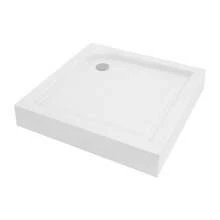 36x36" Anti-Slip Shower Pan With Center Drain - Modern White Design For Easy Installation And Enhanced Safety - White - View 6