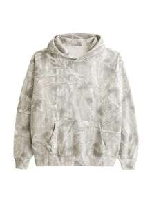 Maple Leaf Print Hoodie For Men And Women Camo Hoodie Oversized Sweatshirt With Pockets Sets Fall Outfits - White - View 1