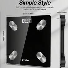 High Precision Digital Bathroom Scale With Large Tempered Glass Platform, Accurate LED Display & Temperature Reading. Switchable Kg/Lbs For Home, Gym, Dorm Use. Ideal Gift. - White - View 7