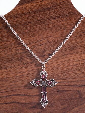 时尚、精致、百搭、个性、夸张、极简、朋克、暗黑、美式嘻哈、复古十字架吊坠项链