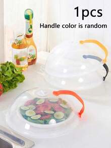 [Splash Proof Food Cover] 1pc Splash Proof Microwave Food Cover Lid With Steam Vents And Handle, Easy To Grip, Suitable For Microwave Ovens And Kitchen Supplies