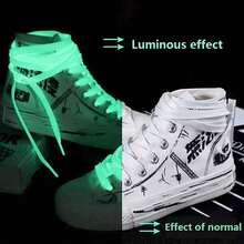 1 Pair White Upgraded Glow In The Dark Reflective Shoelaces - 120cm/47.2 Inch High Visibility Night Shoelaces For Sports And Casual Shoes, Luminous Shoelaces For Sports Shoes,Christmas