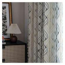 Boho Curtains 84 Inch Length, 2 PanelsSemi Sheer Drapes, Tassel Rod Pocket Bohemian Window Treatment For Bedroom, Living Room, Farmhouse Dcor - Multicolor 167 - View 3