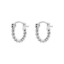 Rosefield Women's Twisted SilverTone Hoop Earrings 1.55cm Silver One Size