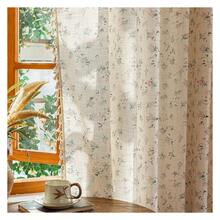 Pink Floral Curtains 63 Inch, 2 Panels Semi Sheer Drapes For Bedroom Living Room, Cute Window Treatments With Tassels, Rod Pocket Farmhouse Decor - 多色182 - 查看 1