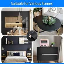 Papel Tapiz para Pared Autoadherible Papel de Con Textura Negro, 40 x 300cm Papel Tapel Decorativo Removible Vinil Adhesivo Papel Pintado para Pelar y Pegar - Mate negro - Ver 10