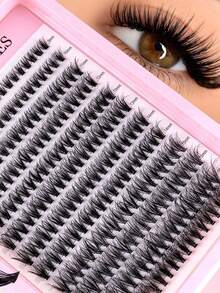 LIMEIKAI 240 Stücke gemischte Einzelwimpern (8-14mm): 12 Stücke/20 Stücke/30 Stücke Optionen, True Love & TUFF/SCREEN/EXTENSION Styles