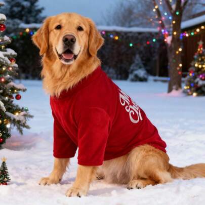 1pc Pet Christmas Sweatshirt For Medium/Large Dogs
