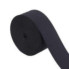 5/10 Yard/Cuộn Dây thun đen siêu mềm và bền - Dây thun dệt 8 lớp dày, Thích hợp cho đồ thủ công DIY và các dự án may vá, Vật liệu tự làm dây thun thắt lưng, Phụ kiện quần áo, Dây thun thắt lưng quần/váy, Nhiều kích cỡ có sẵn - màu đen - Xem 11