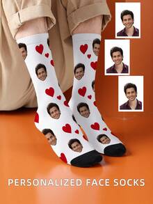 1 Đôi tất in hình mặt theo yêu cầu, tất in ảnh cá nhân, tất in hình đồ họa theo yêu cầu, tất in hình mặt ngộ nghĩnh theo yêu cầu, có thể in bất kỳ khuôn mặt nào lên tất, quà tặng kỷ niệm, quà tặng ngày Valentine, quà tặng sinh nhật, quà tặng đám cưới, quà tặng ngày của mẹ, quà tặng ngày của cha. - Nhiều màu - Xem 10