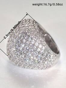 1 pieza Hermoso Anillo de Circonita Cúbica para Mujer, Regalo de Joyería para Boda, Día de San Valentín - 1# - Ver 10