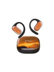 HTC NE10 Bluetooth Headset With Directional Sound Transmission Technology, Quicksand Light Effect, Lightweight Soft Silicone Material, Clear Stereo Surround Sound, A Must-Have For Business Commuting - Orange - View 1