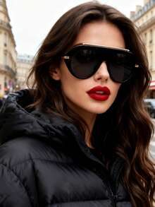 1pc Large Frame Elliptical Metal Legs Women's Fashion Glasses Tortoise Color Women's Glasses Four Seasons Vacation Beach Accessories Daily Leisure Versatile Glasses Clothing Wear Matching Accessories Glasses