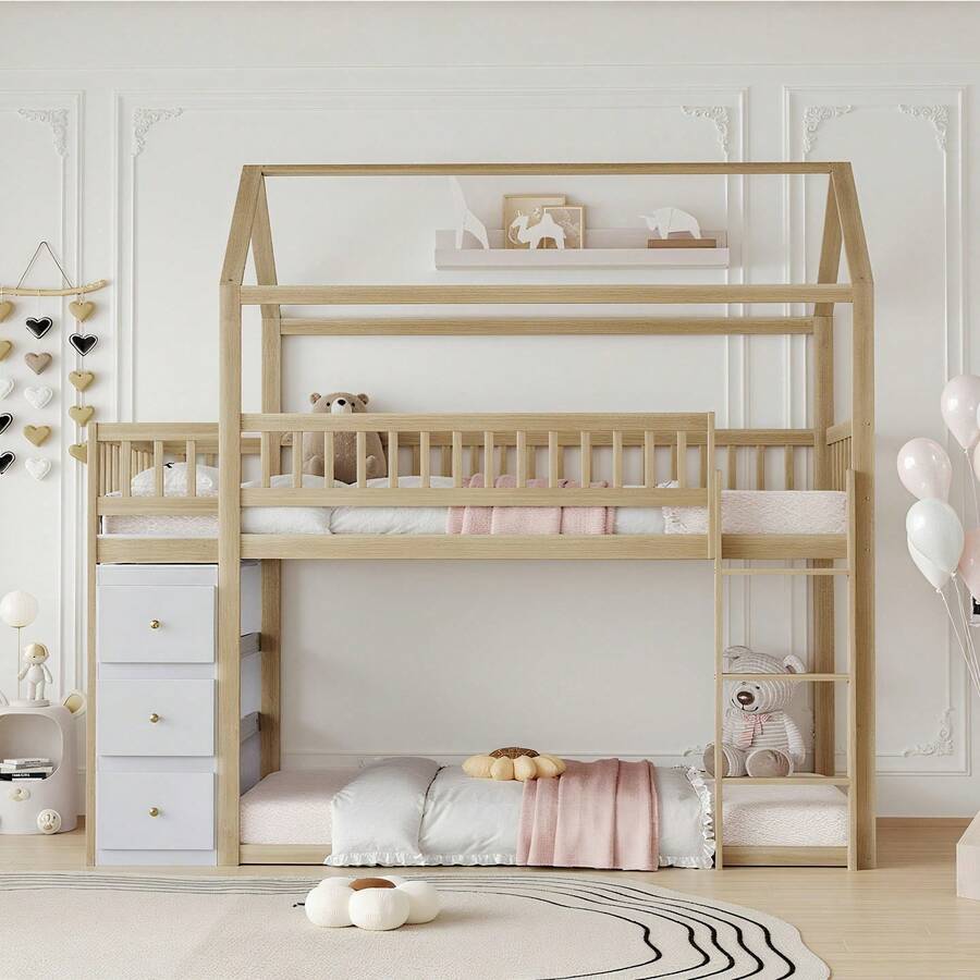 Kids Bed Frames, Headboards & Footboards - Natural Wood + Wood + Wood - View 1