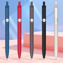 1 Stück 0,5 mm Retraktiver Schwarzer Kugelschreiber, sehr attraktives Vintage Schreibwaren für Studenten, Gummikugelschreiber, Touchscreen Stylus Spitze - Mittlere Spitze, Flüssiges Schreiben, Anti-Rutsch, Schwarze Tinte, Neuartiges Geschenk für Büro, Kollegen, Notizen, Journaling, perfekt für Erwachsene, Frauen & Männer