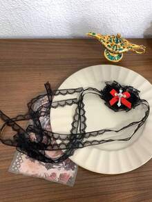 1pc Gothic Sexy Punk Sweet Lace Cross Masquerade Eye Mask For Women Costume Halloween - Multicolor - View 8