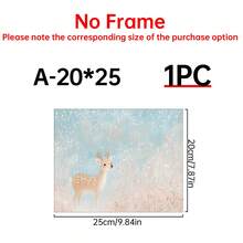 1pc Canvas Painting, Christmas Reindeer Mural Girl Christmas Decoration Pink Christmas Print, Wall Art Print, Home Decor, Perfect Holiday Gift For Him Or Her, Canvas Wall Art,Posters For Room,Home Decor,Room Decor Aesthetic,Room Decoration Stuff.Optional Frame, Room Decor