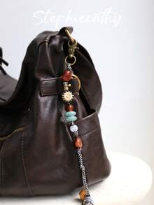 STEPHIECATHY 女士奢华休闲水洗PU皮革单肩包，多功能口袋，拉链封口，可调节长肩带，斜挎包，大容量，休闲百搭，适合通勤、日常使用、上学、购物、旅行，男女皆宜，时尚街头风，女士佳礼。 - 彩色 - 查看 8