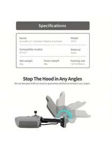 2-In-1 Drone Controller Protector & SunHood - Adjustable Guard For Mini 3/4 Pro, Air 3, Mavic 3 Pro RC-N2/1 Accessories