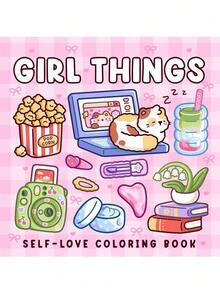 1本全新自爱涂色书 | 适合初学者描摹和涂鸦,缓解压力,包含可爱的小物件图案 | 成人涂色书,简约放松设计,可爱角色助你舒缓压力,厚实不透明,适合作为文具、学习用品,是送给女孩、情人节、新年等节日的绝佳礼物 - SELF CARE - 查看 11