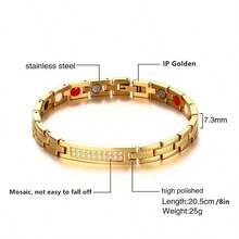 1pc Copper-Tone Magnetic Bracelet For Women, Embedded Gemstone Vintage Style Bracelet With Strong Magnet, Suitable For Daily Wear Or Gatherings, Beautiful Gift For Family, Sisters Or Lover At Christmas - Magnetic Copper Women's - View 10