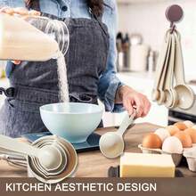 1 Set Of 10,Measuring Cups & Spoons Set,Kitchen Aid Measuring Cups And Spoons,Stackable Cups And Spoons,Kitchen Gadgets For Cooking & Baking