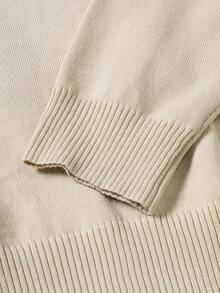 GRDR Men's Casual Versatile Solid Color Turtleneck Knit Sweater, Autumn/Winter - Apricot - View 6
