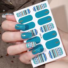 14 Classic Shiny Gradient Nail Stickers With 1 Nail File Women Girls Daily Party Art Decoration - ZA-0333 - View 2