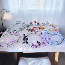 5 cành cây khô nhân tạo có hình bướm, dùng trang trí cửa sổ và sân vườn, hình bướm 3D sống động như thật. - Nhiều màu - Xem 10