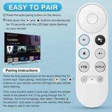 （仅限遥控器）全新 G9N9N 遥控器兼容 Chromecast 遥控器，适用于带电视遥控器的 Chromecast，仅适用于 Snow Chromecast - 白色 - 查看 1