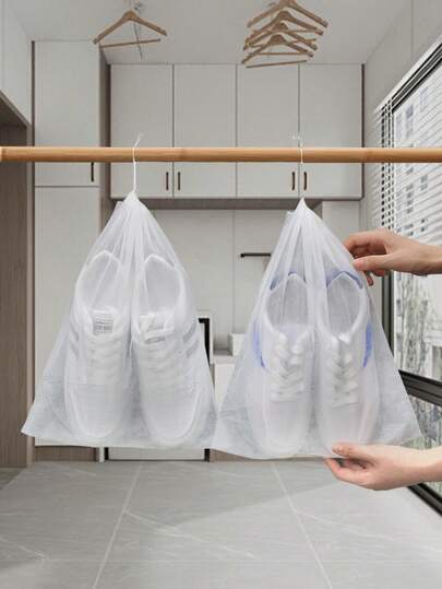 Sapatos para secagem ao sol, bolsa antiamarelamento, bolsa de pó não tecida, bolsa de proteção para sapatos não tecida, bolsa de armazenamento, sapatos brancos, bolsa para sapatos não tecida