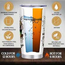 1pc 20 Oz Stainless Cup, Sublimation Mug, Leak Proof Lid Prevents Spills, Christmas Gift, A Thoughtful Gift For Coffee Lovers, Green Bay Packer, Saintly Sipster