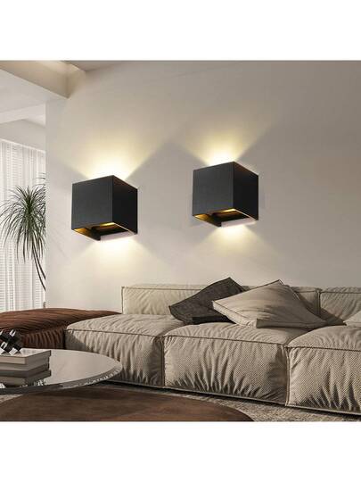 CANMEIJIA LED Wand Verlichting Lighting Outdoor ative Lamp Square Up Down Lamp, Home Indoor Waterproof Path Light, Balcony/Yard/Garden/Stairs/Street/Courtyard/Living Room/Bedroom/Kitchen/Bathroom/Hallway/Corridor, Choose Material Based On Needs view 7